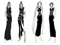 Lady of January Fashion Design Sketches