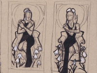 Lady of January Thumbnail Sketches