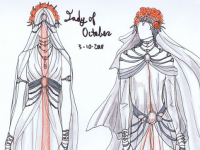 Lady of October Fashion Illustration Sketches